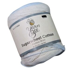 New Yarn Bee Cotton Yarn Harbor Wish Cream White Blue 335 Yards Knit Crochet 🧶